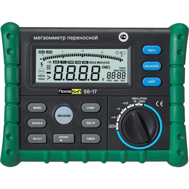 ПрофКиП Е6-17 мегаомметр цифровой (50В ... 1000В)